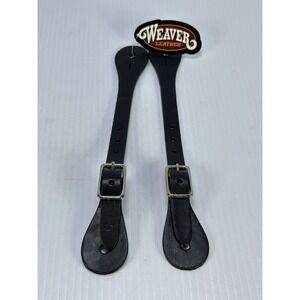 Weaver Leather Single Ply Harness Leather Spur Straps Black 30-0697 USA